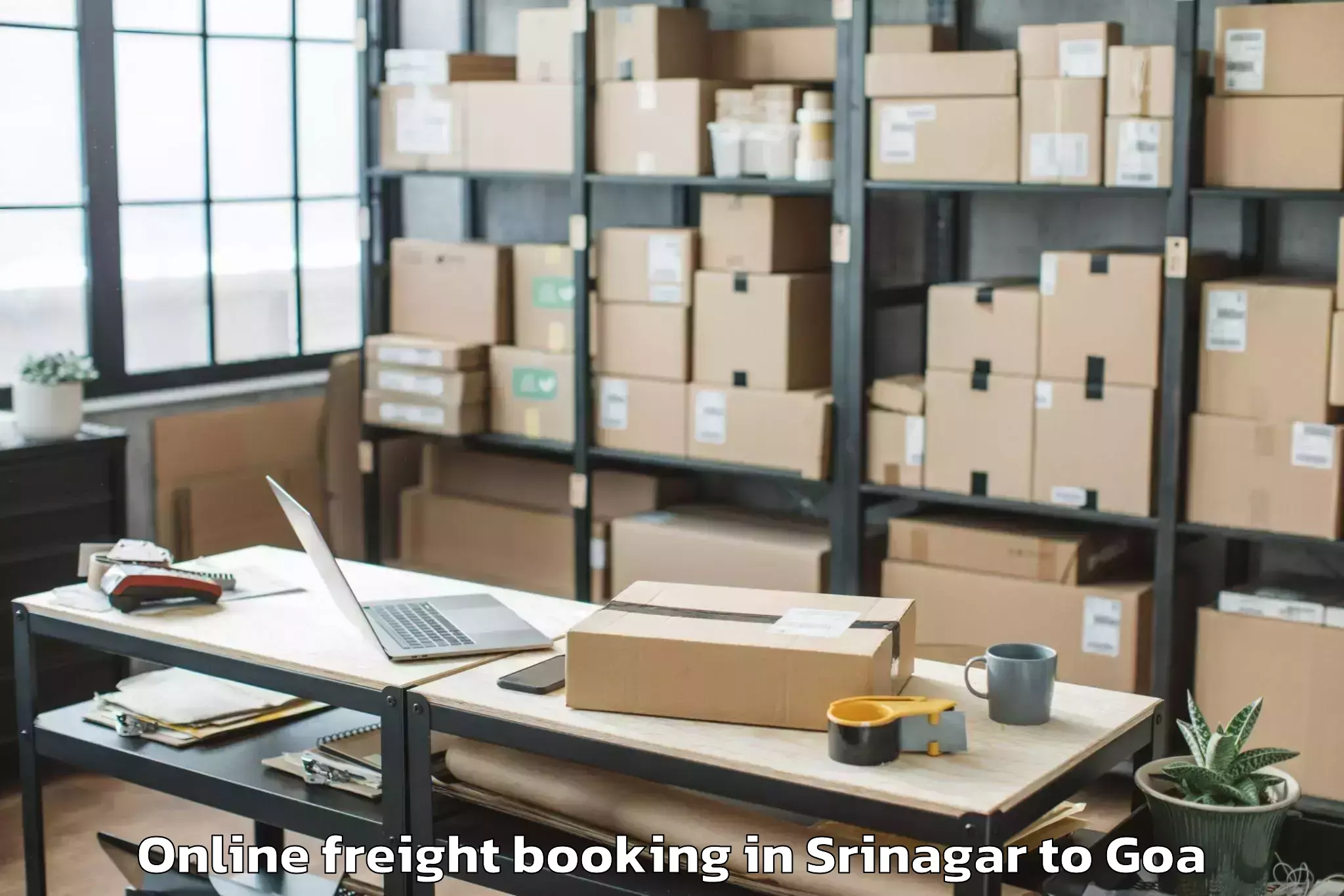 Expert Srinagar to Morjim Online Freight Booking